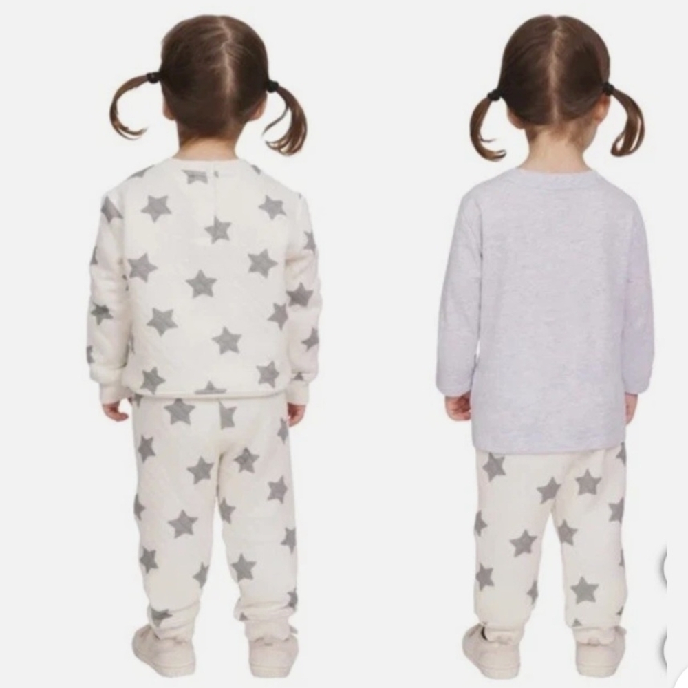 NWT Koala Baby Starry Gray and White Kids Jogger Set - 18mo - Picture 2 of 4